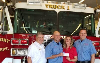 Westport Firefighters Present Proceeds from Annual Golf Tournament