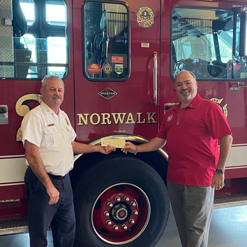 Norwalk FD donates Golf Tournament Proceeds to CBCF!