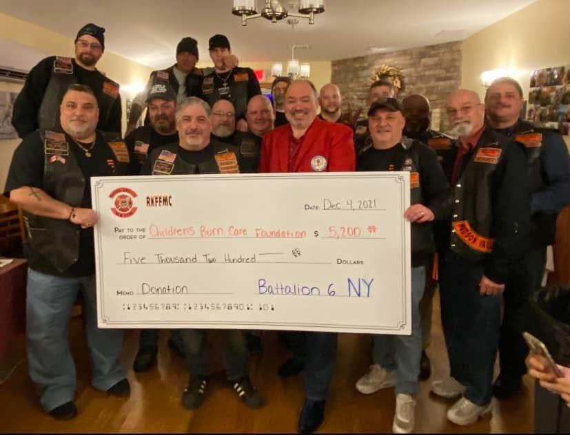 Raging Knights Battalion 6 presents check to CBCF