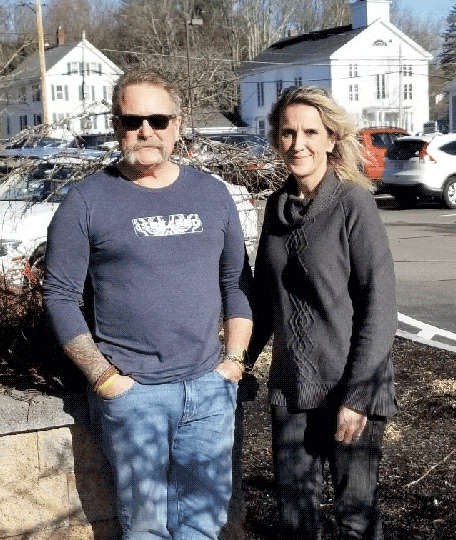 Firefighter William A Paine with Kathlene Gerrity of the Connecticut Burns Care Foundation